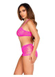 Leg Avenue After Glow Bra and Lacy Keyhole Boyshorts 2pc Set