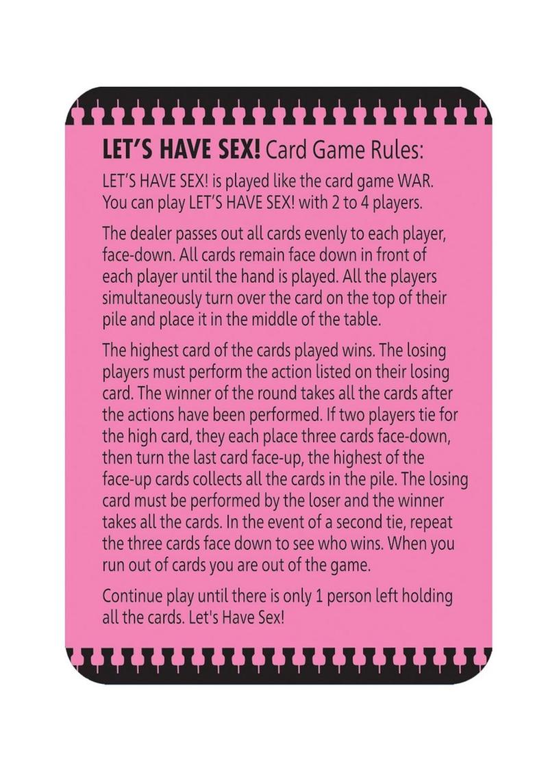Let’s Have Sex Adult Card Game