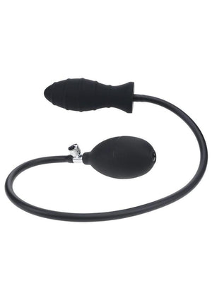 Levelz Ribbed Silicone Inflatable Anal Plug