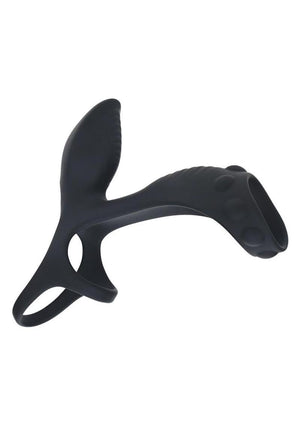 Levelz Vibrating Silicone Rechargeable Cock and Ball Ring with Shaft Loop