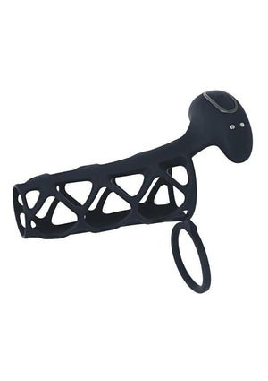 Levelz Vibrating Silicone Cock Cage and Ball Ring