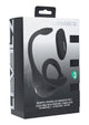 Levelz Vibrating Silicone Rechargeable Tri O Cock Ring with Prostate Stimulator and Remote Control - Black