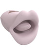 Loveline Kiss Silicone Suction and Vibrating Mouth – Powder Pink, close-up angle