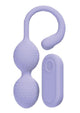 Loveline Pelvifit Beads 10 Function Vibrating Rechargeable Silicone Kegel Vibe with Remote Control - Lavender/Purple