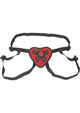 Lux Fetish Red Heart Strap-On Harness Adjustable - Red