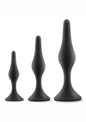 Luxe Beginner Silicone Butt Plug 3-Piece Kit