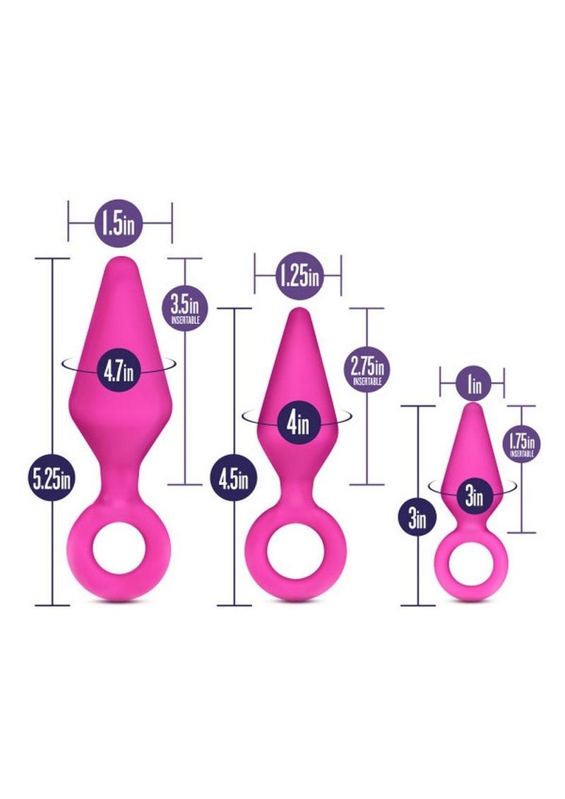 Luxe Candy Rimmer Silicone Anal Plug 3-Piece Kit
