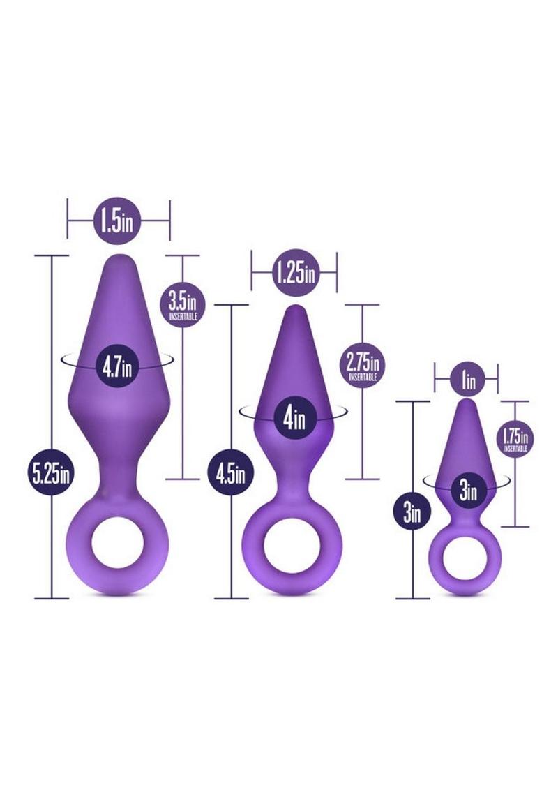Luxe Candy Rimmer Silicone Anal Plug 3-Piece Kit
