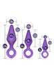 Luxe Candy Rimmer Silicone Anal Plug 3-Piece Kit