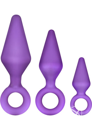 Luxe Candy Rimmer Silicone Anal Plug 3-Piece Kit