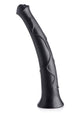 Master Cock Pony Boy Horse Dildo in Black, standing upright on suction base