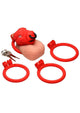 Master Series Bull Chastity Cage with 4 Rings