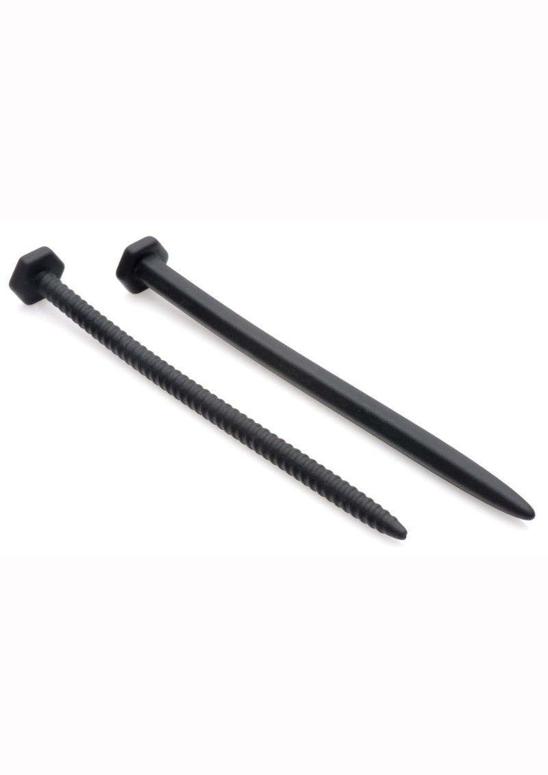 Black Master Series Hardware Nail and Screw Silicone Sounds, both rods angled view