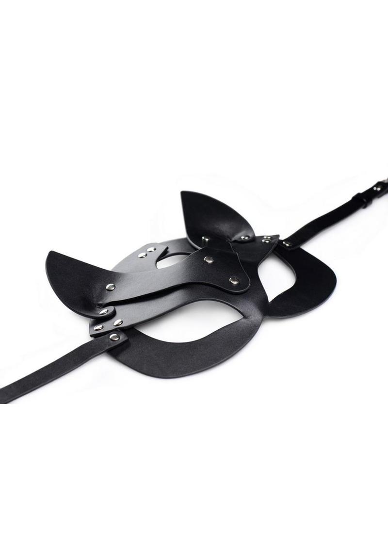 Master Series Naughty Kitty Mask in Vegan Leather