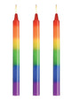 Master Series Pride Candles Rainbow Drip Candle - Multicolor/Rainbow - Set Of 3