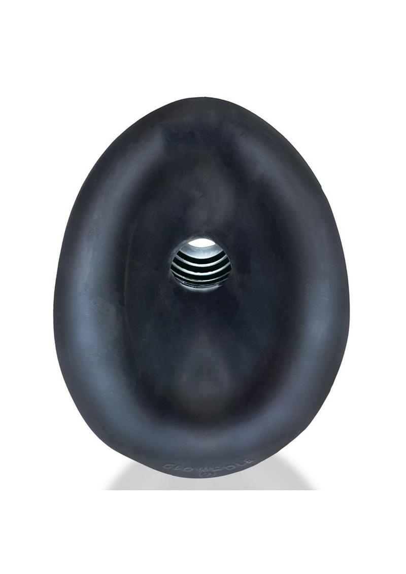 Black Ice gaper plug, funnel base view