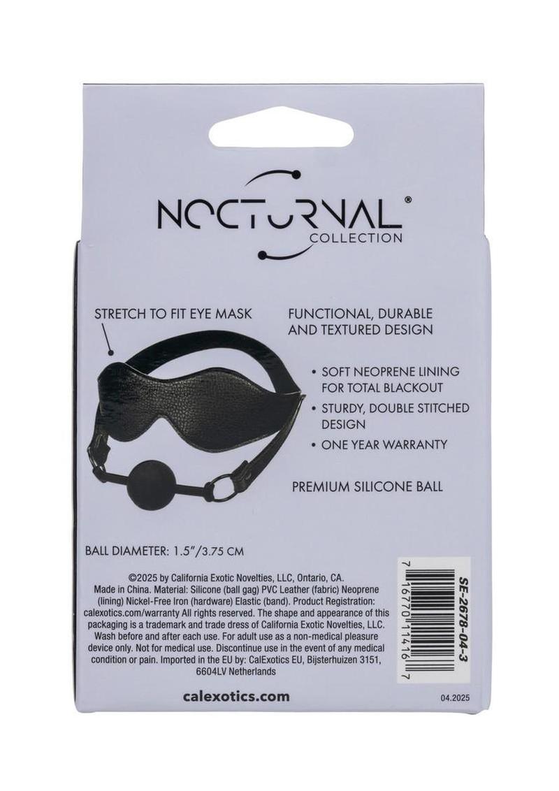 Nocturnal Collection Eye Mask and Breathable Ball Gag Set