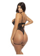 Oh LA LA Cheri Elayne Teddy - Black - Large/XLarge