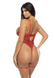 Oh LA LA Cheri Elayne Teddy - Red - Large/XLarge