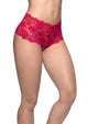 Oh LA LA Cheri Good Night Kiss Panty - Red - Medium/Small