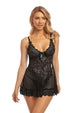 Oh LA LA Cheri Valentine Babydoll - Black - XLarge
