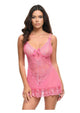 Oh LA LA Cheri Valentine Babydoll - Pink - XLarge