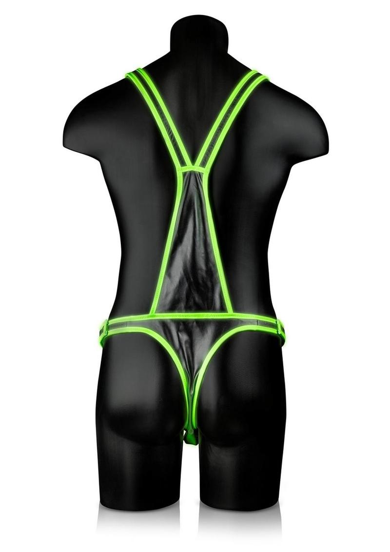 Ouch! Glow in the Dark Bonded Leather Body Harness