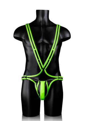 Ouch! Glow in the Dark Bonded Leather Body Harness