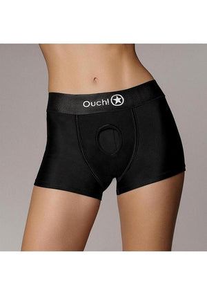 Ouch! Vibrating Strap-On Boxer Harness with Bullet