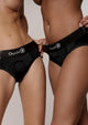 Ouch! Vibrating Strap-On High-Cut Brief Harness with Bullet