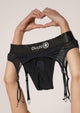 Ouch! Vibrating Strap-On Thong with Adjustable Garters