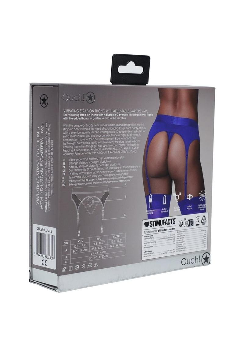Ouch! Vibrating Strap-On Thong with Bullet