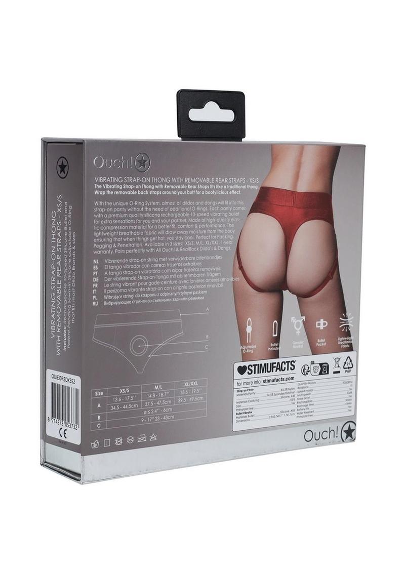 Ouch! Vibrating Strap-On Thong with Bullet