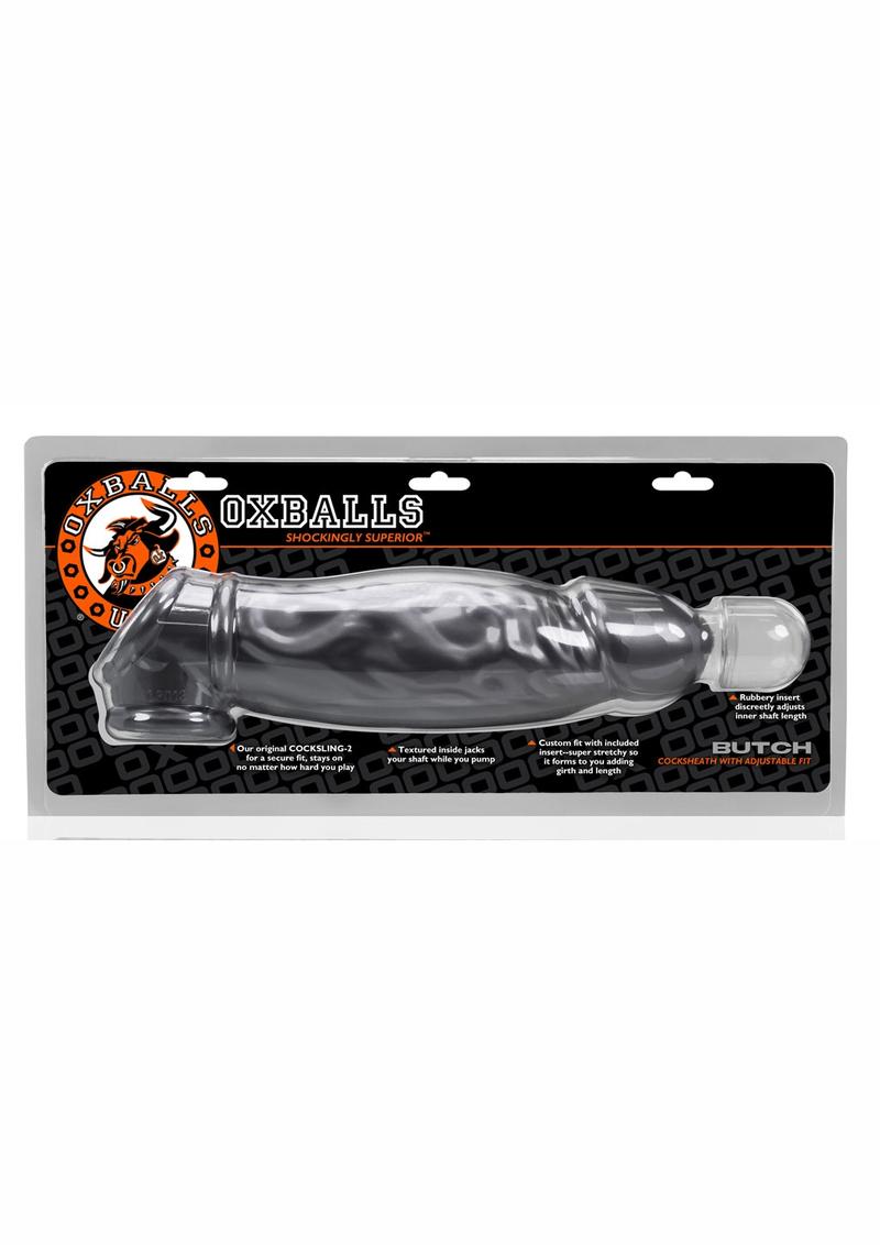 Steel Oxballs Butch Cock Sheath in retail packaging