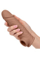 Chocolate Performance Maxx Life-Like Extension 7 inch held in hand