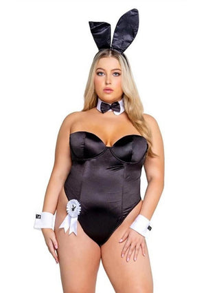 Playboy Classic Bunny Plus Size Costume Corset Bodysuit