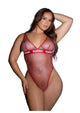 Playboy Galaxy Bunny Teddy - 1xlarge - Red - XXLarge