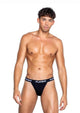 Playboys Mens Modal Gym Thong - Black/White - Medium