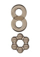 Powerbullet Got Big D Super Stretch Cock Rings - Black - 2 Pack
