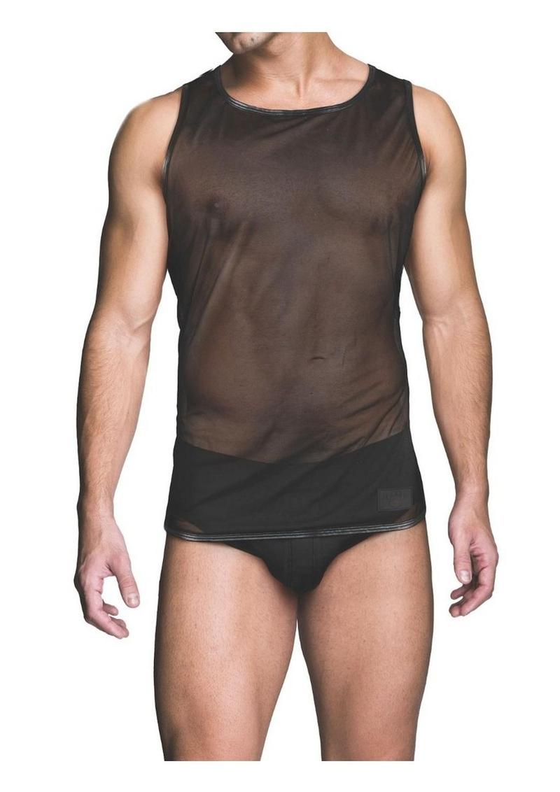 Prowler Red Mesh Vest – Black, front view