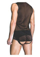 Prowler Red Mesh Vest – Black, back view