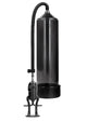 Black Pumped Deluxe Beginner Penis Pump with finger grip pump, front view