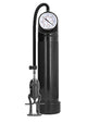 Black Pumped Deluxe Penis Pump with Advanced PSI Gauge, front view