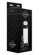 Clear Pumped Deluxe Penis Pump with PSI Gauge in retail packaging