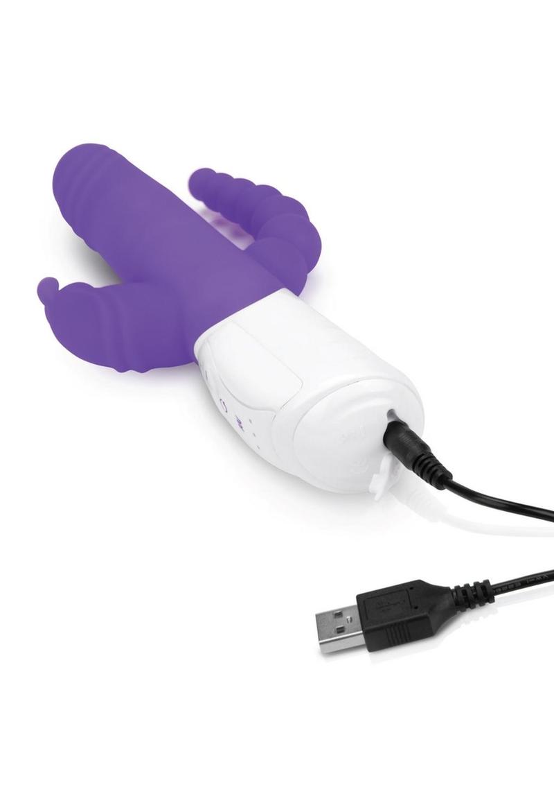 Rabbit Essentials Silicone Double Penetration Rabbit Vibrator