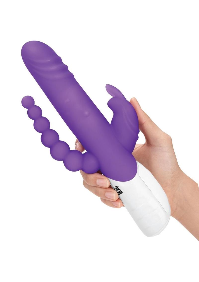Rabbit Essentials Silicone Double Penetration Rabbit Vibrator