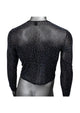 Radiance Rhinestone Mesh Long Sleeve Shirt