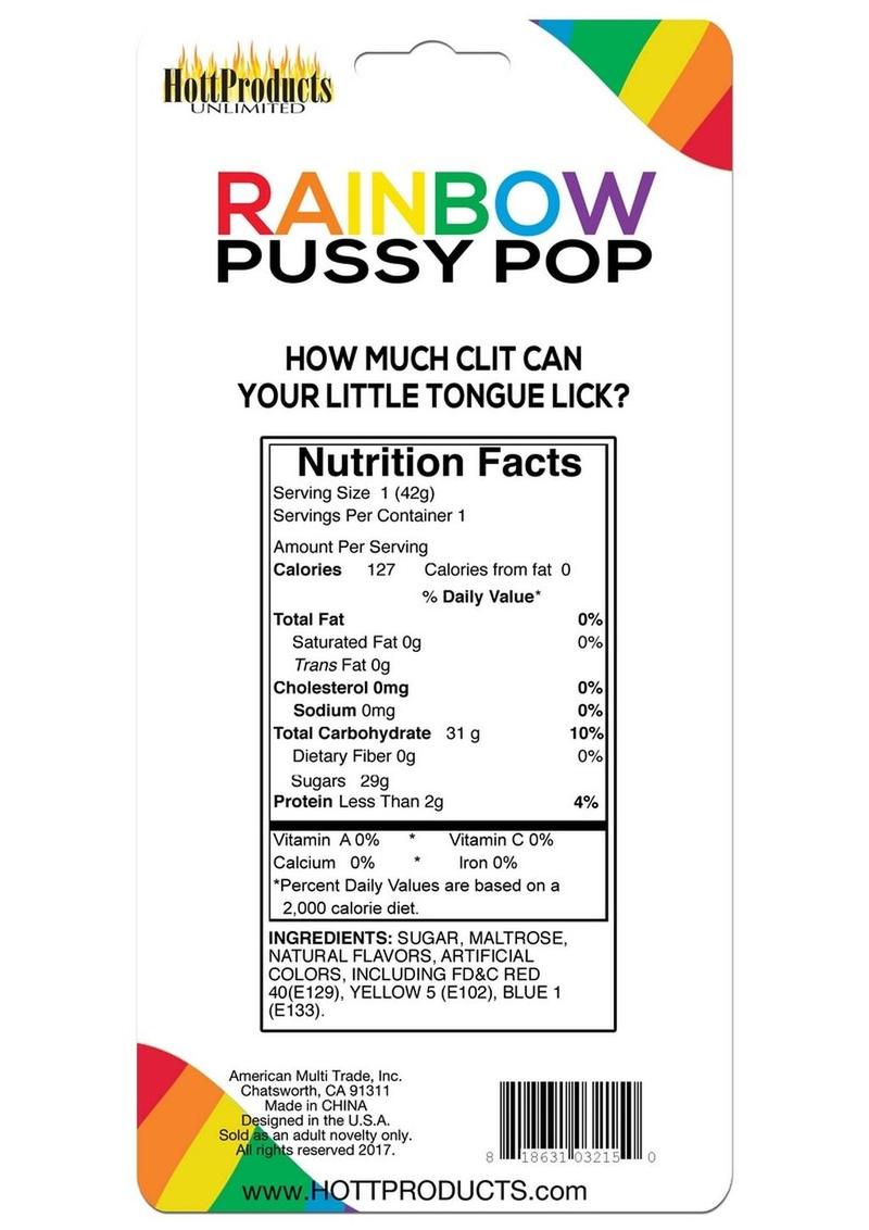 Rainbow Pussy Pops Novelty Lollipop
