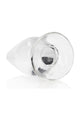 Realrock Crystal Clear Anal Plug with Suction Cup