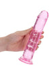 Realrock Crystal Clear Straight Suction Cup Dildo